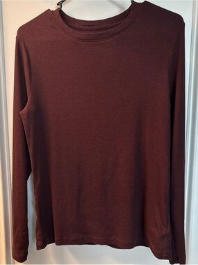 a new day Women's Long-Sleeve Crew Neck Tee - Burgundy